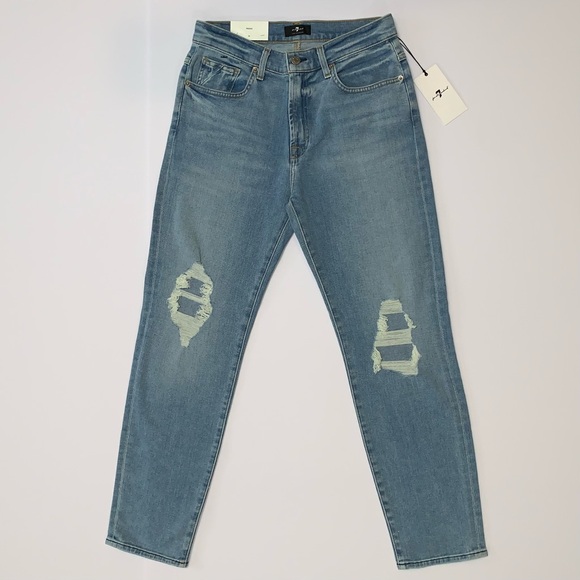 7 For All Mankind Girls The Peggi Straight Tapered Jeans Size 12 main image 1